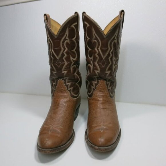 Tony Lama Western Kicker Cowboy Boots Leather Footwear Made in USA 9.5 EEE - Picture 4 of 7